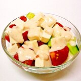 塩麹豆腐ときゅうりとトマトのヨーグルトサラダ